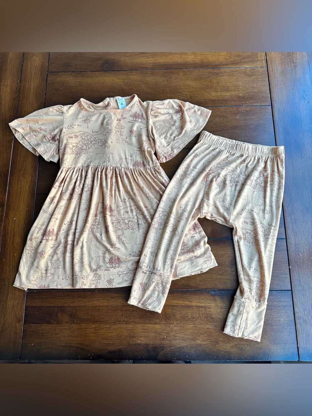 Kate Quinn Winnie the Pooh / Sierra Map Dress and Panda Pants | Size 3T